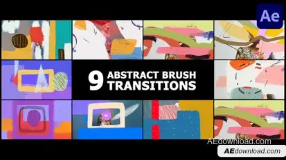 Abstract Brush Transitions | After Effects Elements template preview