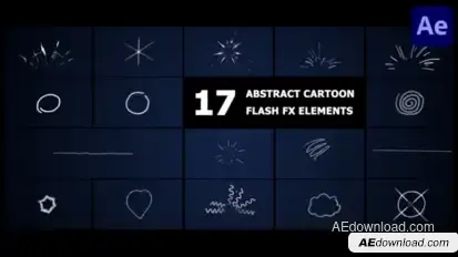 Abstract Cartoon Flash FX Elements | After Effects Elements template preview
