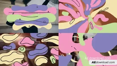 Abstract Cartoon Liquid Transitions Elements template preview