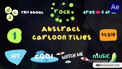 Abstract Cartoon Titles for After Effects Titles template preview