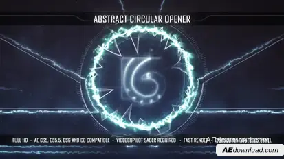 Abstract Circular Opener Logo Stings template preview
