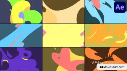 Abstract Colorful Seamless Transitions | After Effects Elements template preview