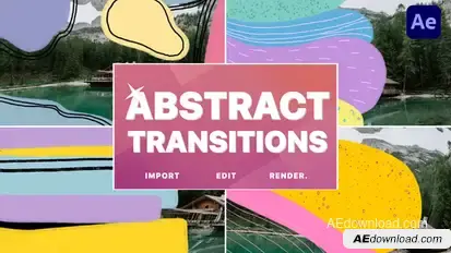 Abstract Colorful Seamless Transitions | After Effects Elements template preview