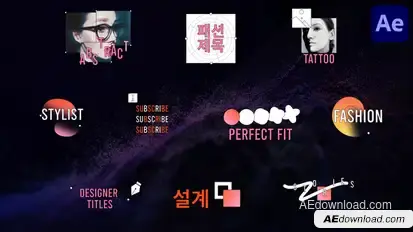 Abstract Designer Titles for After Effects Titles template preview