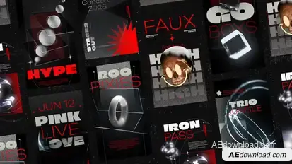 Abstract Event Stories & Posts Product Promo template preview
