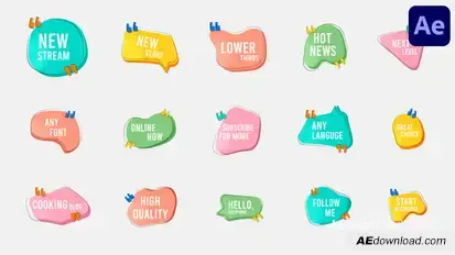 Abstract Forms Lower Thirds for After Effects Elements template preview