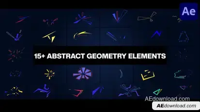 Abstract Geometry Elements for After Effects Elements template preview