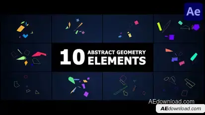 Abstract Geometry Elements for After Effects Elements template preview