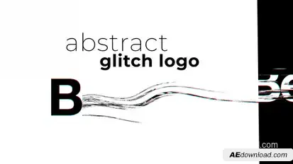 Abstract Glitch Logo Logo Stings template preview