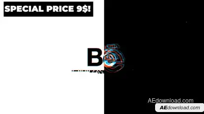 Abstract Glitch Logo Reveal Logo Stings template preview