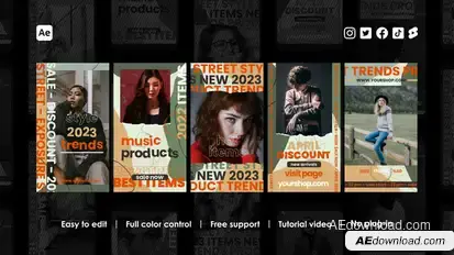 Abstract Instagram Reels Product Promo template preview