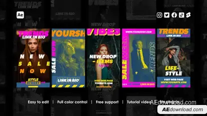 Abstract Instagram Stories Product Promo template preview