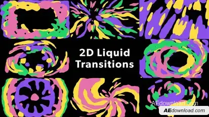 Abstract Liquid Transitions Elements template preview
