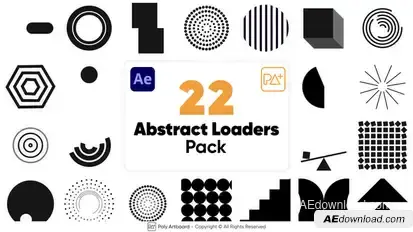 Abstract Loaders Pack For After Effects Elements template preview