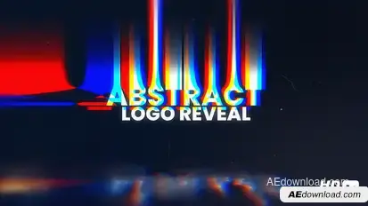 Abstract Glitch Logo Reveal Logo Stings template preview