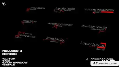 Abstract Lower Thirds_AE Titles template preview