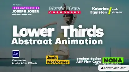 Abstract Lower Thirds Animation Elements template preview