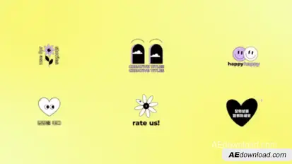 Abstract Lyric Titles for After Effects Titles template preview