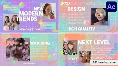 Abstract Modern Slides for After Effects Openers template preview