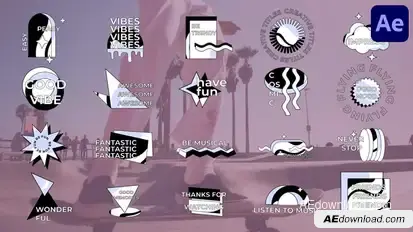 Abstract Modern Titles for After Effects Titles template preview