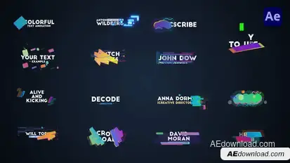 Abstract Motion Graphic Titles & Lower Thirds [After Effects] Elements template preview