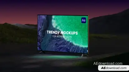 Abstract Nature TV Mockups Video Displays template preview