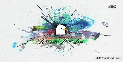 Abstract Paint 4K Logo Logo Stings template preview