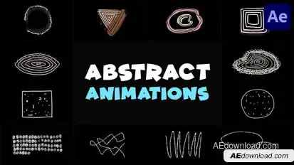 Abstract Scribble Animations | After Effects Elements template preview