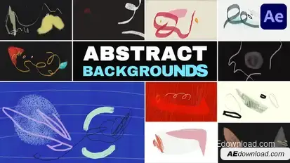 Abstract Scribble Looped Backgrounds | After Effects Elements template preview