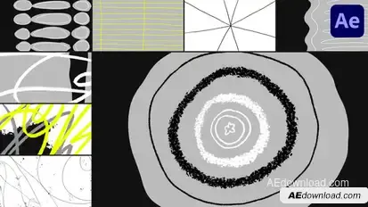 Abstract Scribble Transitions | After Effects Elements template preview
