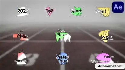 Abstract Shape Titles for After Effects Titles template preview