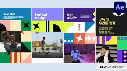 Abstract Shapes Social Media Stories for After Effects Openers template preview