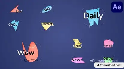 Abstract Shapes Titles for After Effects Titles template preview
