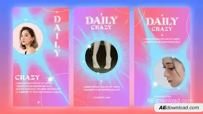 Abstract Stars Stories Pack Elements template preview