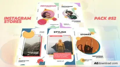 Abstract Stories Pack Elements template preview