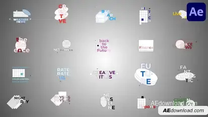 Abstract Technology Titles for After Effects Titles template preview