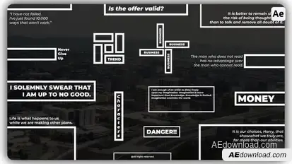 Abstract Text Titles | AE Titles template preview