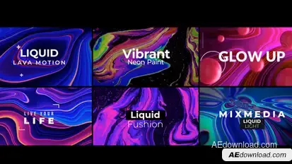 Abstract Titles | Liquid Light | Mobile Titles template preview