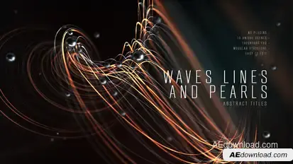 Abstract Titles | Wave Lines and Pearls Titles template preview