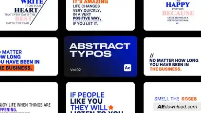 Abstract Typo 02 for After Effects Titles template preview