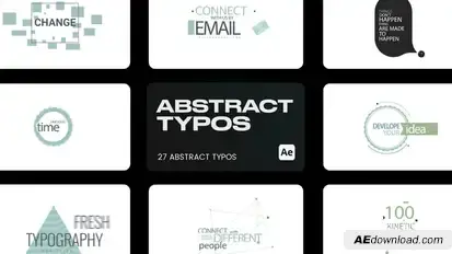 Abstract Typo for After Effects Titles template preview