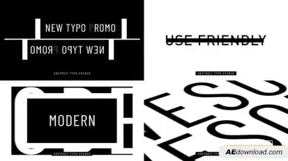 Abstract Typo Intro Openers template preview