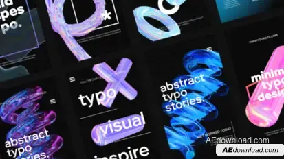 Abstract Typo Stories Titles template preview