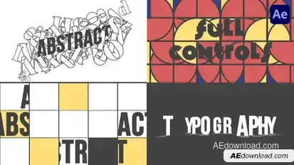 Abstract Typography Titles template preview