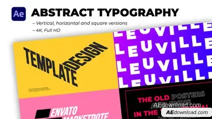 Abstract Typography Video Displays template preview