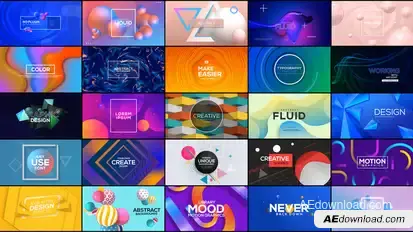 Abstract Typography for After Effects | Responsive Design Titles template preview