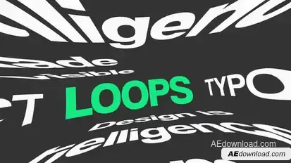 Abstract Typography Loops Titles template preview