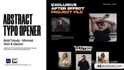 Abstract Typography Opener Openers template preview