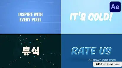Abstract Typography Slides for After Effects Openers template preview