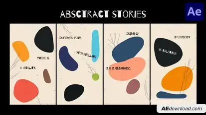 Abstract Typography Stories for After Effects Openers template preview